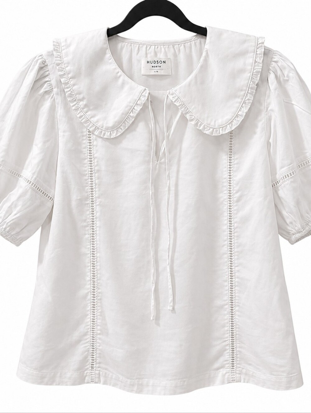 Hudson North White Cotton Peter Pan Collar Blouse – Cottagecore